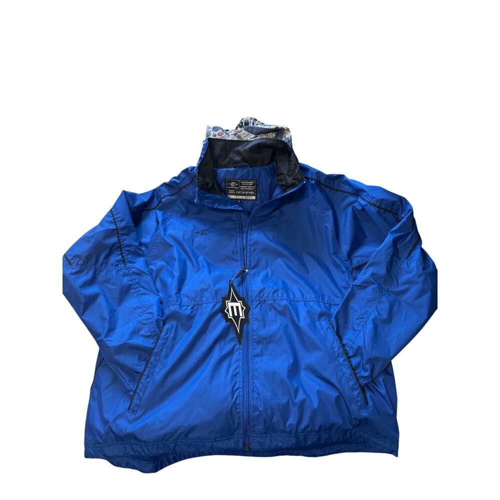 Easton Apparel Blue Windbreaker Jacket Mens M Lightweight Athletic Outerwear - Picture 2 of 8